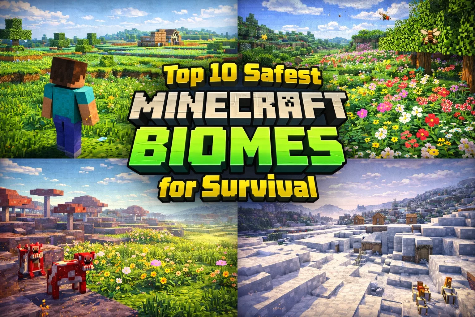 Top 10 Safest Minecraft Biomes for Survival (Beginner-Friendly Guide)